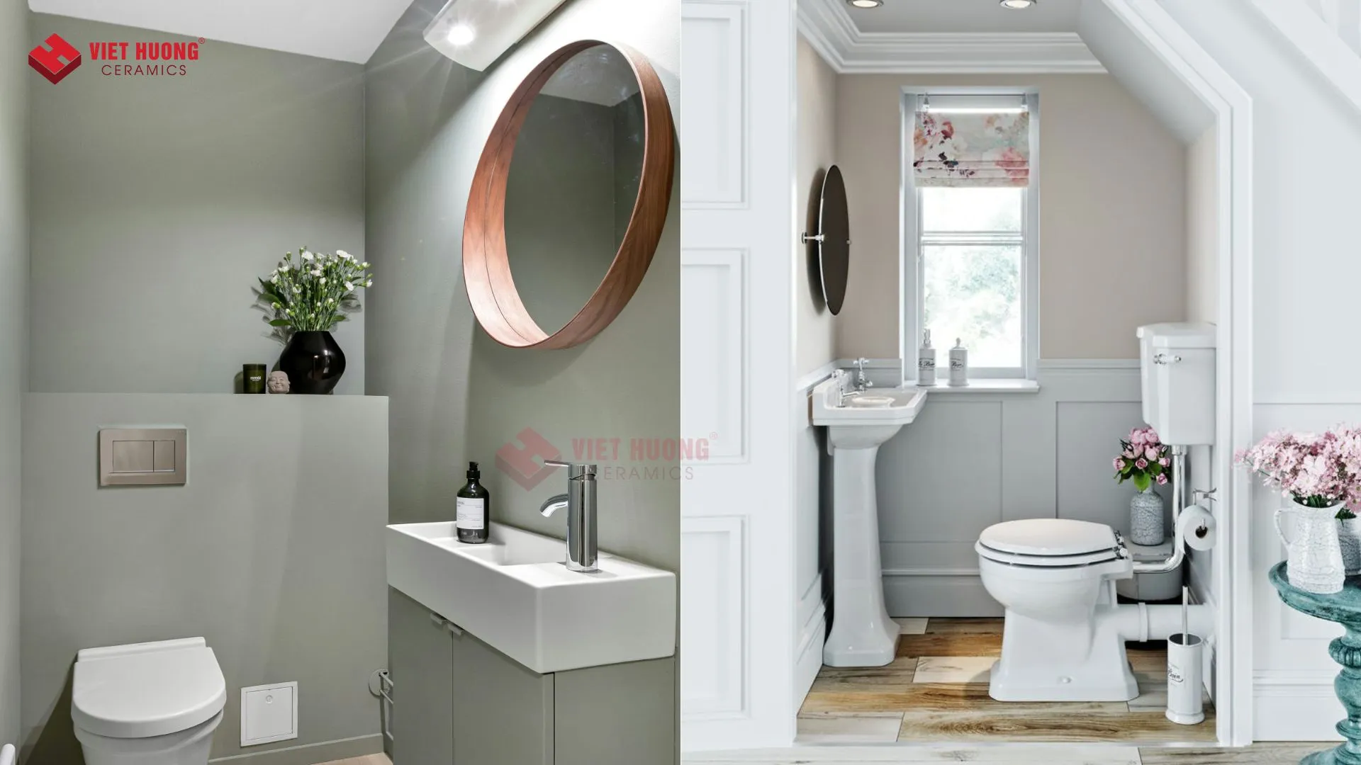 Mẫu nhà vệ sinh tận dụng gầm cầu thang