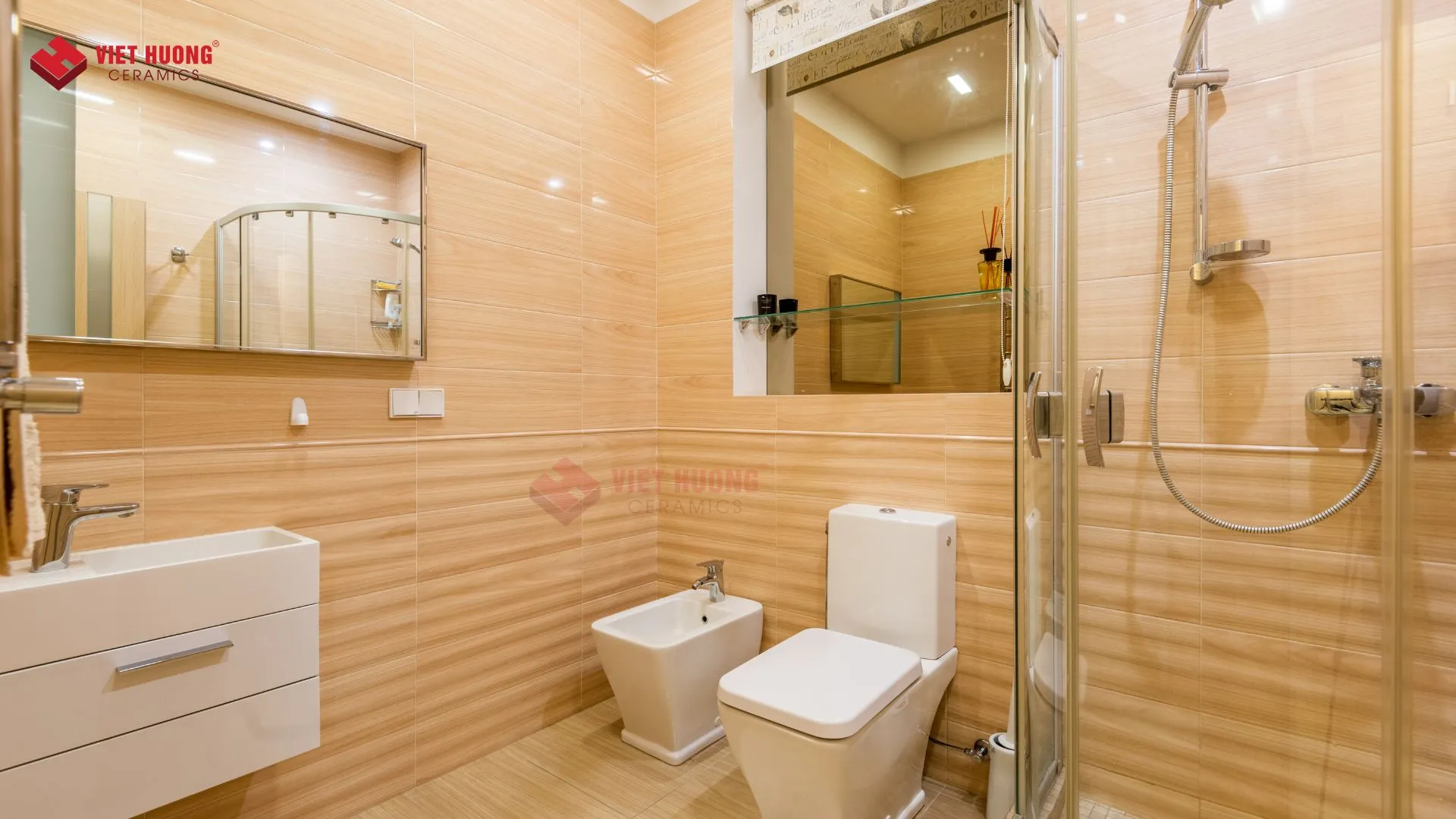 Mẫu nhà vệ sinh với vách ngăn đơn giản