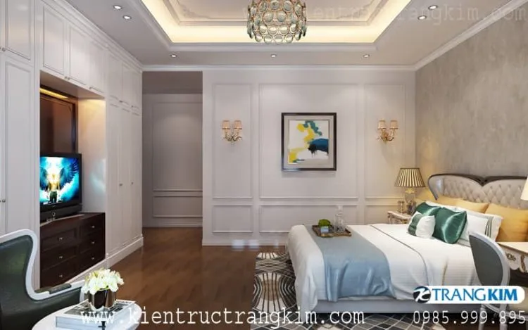 Nội thất phòng nghỉ 2 – V2 của nhà nghỉ 5 tầng