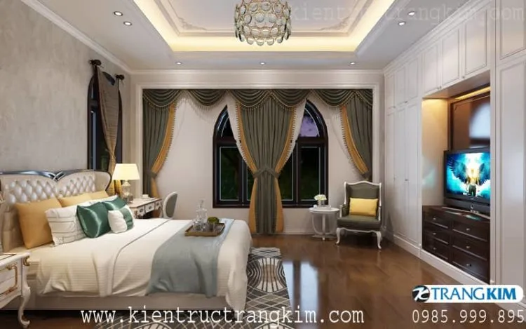 Nội thất phòng nghỉ 2 – V4 của nhà nghỉ 5 tầng