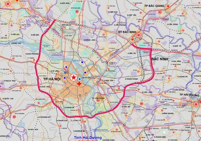 Bản đồ quy hoạch chi tiết dự án giao thông trọng điểm Hà Nội Vành đai 4 và các khu vực bất động sản hưởng lợi trực tiếp