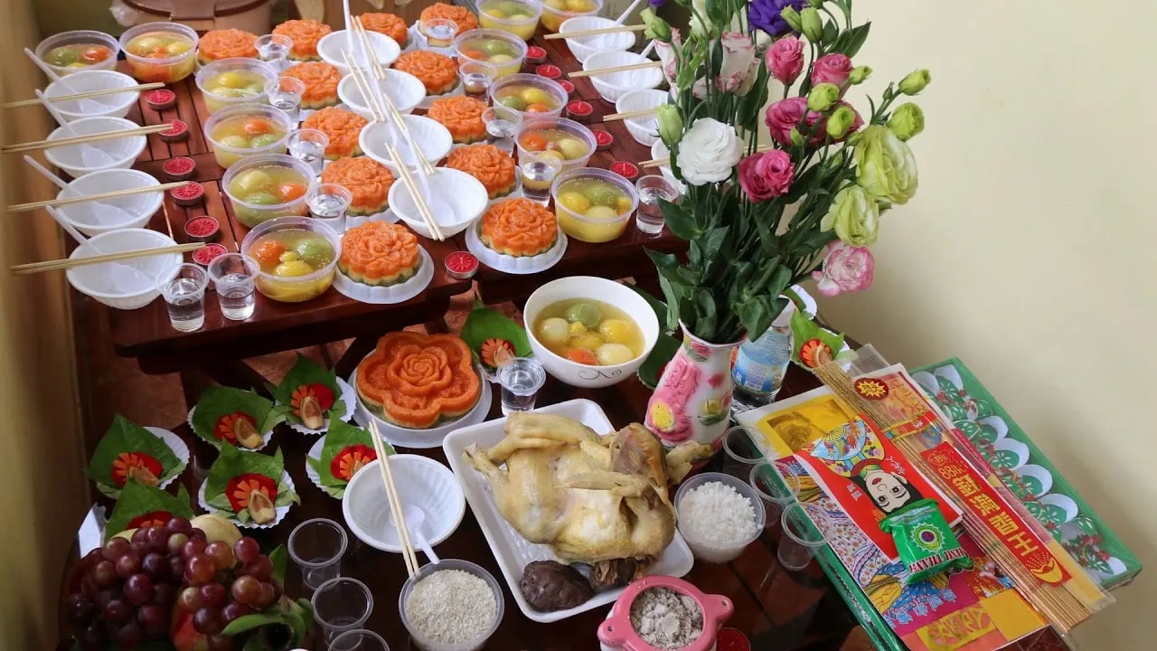 Cách bày trí mâm cúng đầy tháng cho bé gái