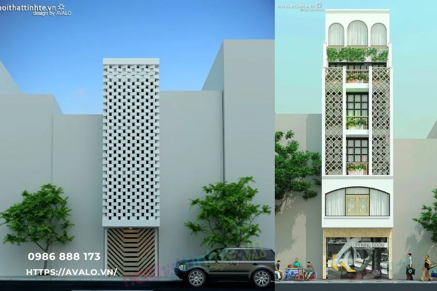 Nhà ống mặt tiền 3m cực đẹp thiết kế 2 tầng