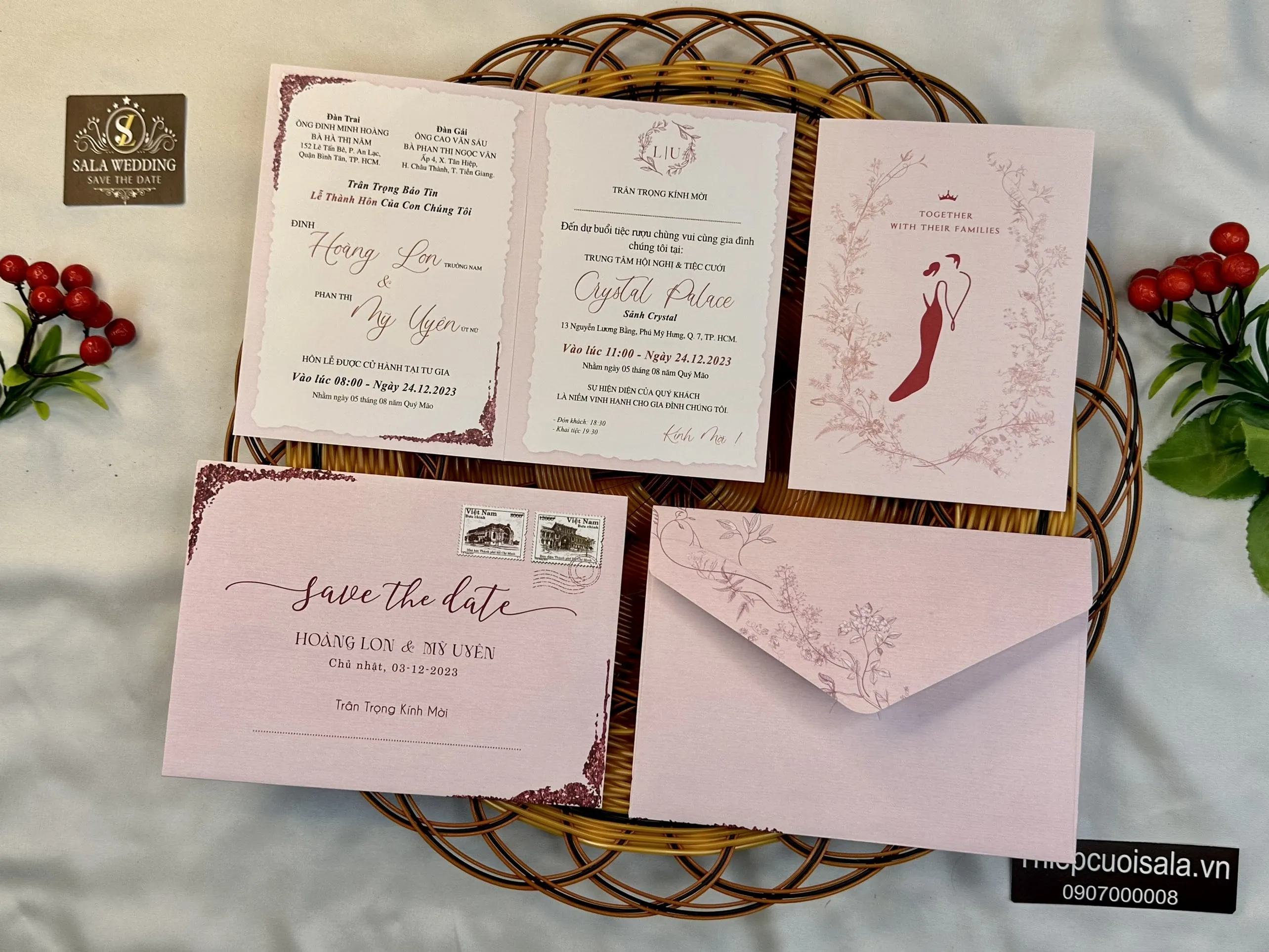 Mẫu nội dung thiệp cưới nhà gái truyền thống và trang nhã