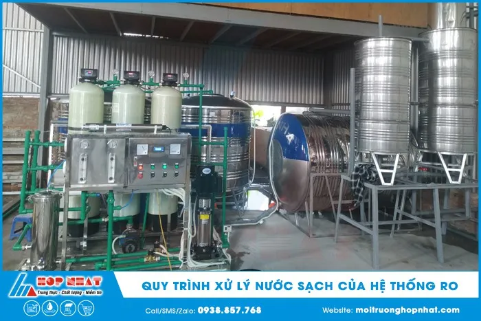 Quy trình xử lý nước sạch của hệ thống RO trong nhà máy sản xuất nước ngọt