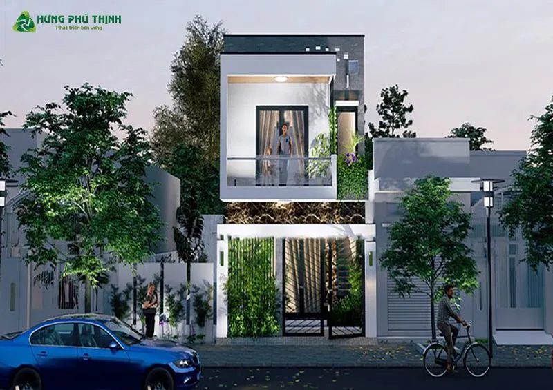 Mẫu thiết kế nhà 2 tầng 50m2 3 phòng ngủ