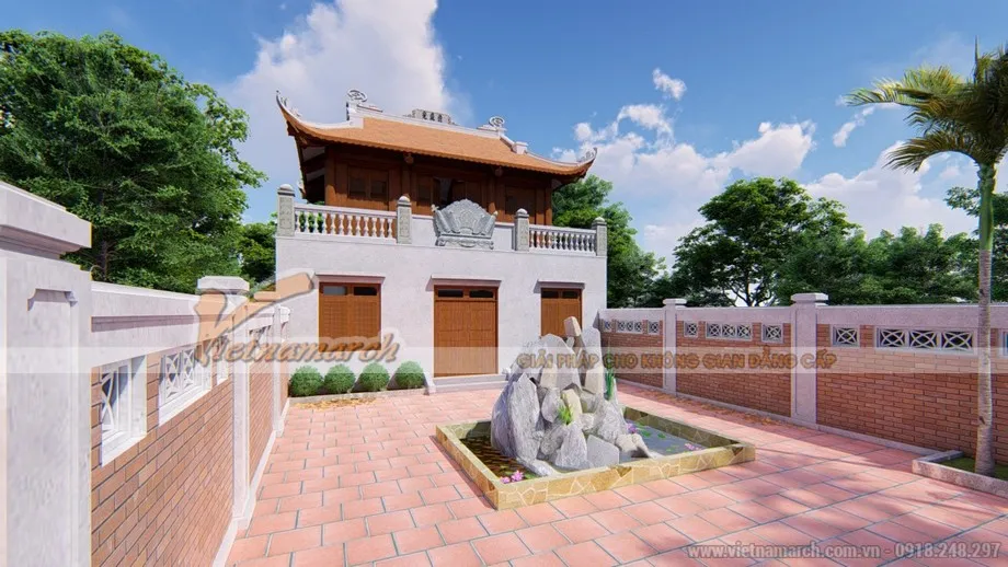 Cận cảnh một ngôi nhà thờ họ với kiến trúc truyền thống