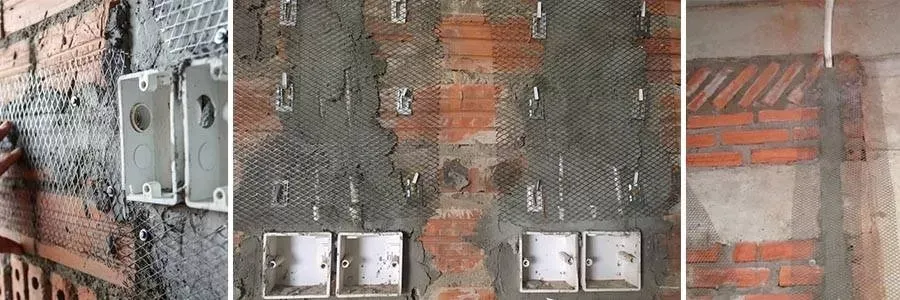Sử dụng lưới thép bọc trước khi tô vữa