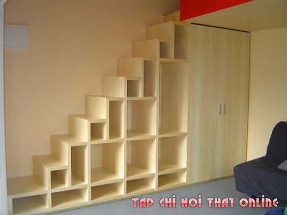 Cầu thang tiết kiệm diện tích cho nhà ống