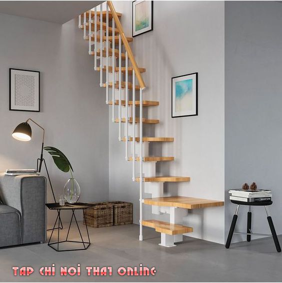 Kiểu mẫu cầu thang tiết kiệm diện tích