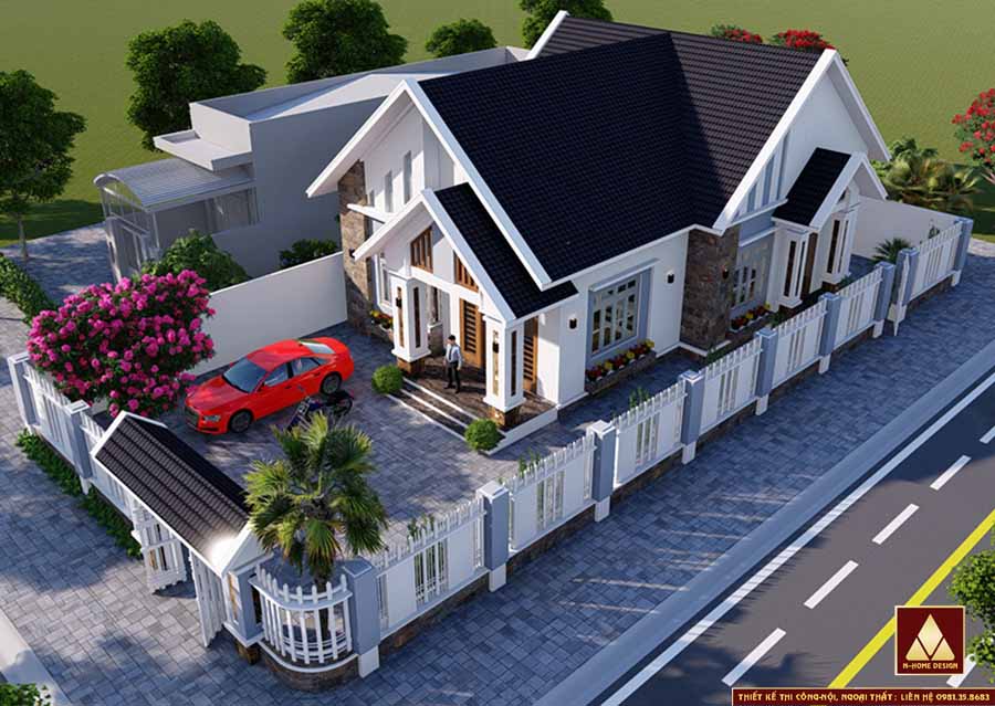 Tư Vấn Thiết Kế Nhà Mái Thái 1 Tầng 100m2: Giải Pháp Kiến Trúc Tối Ưu Cho Gia Đình Việt